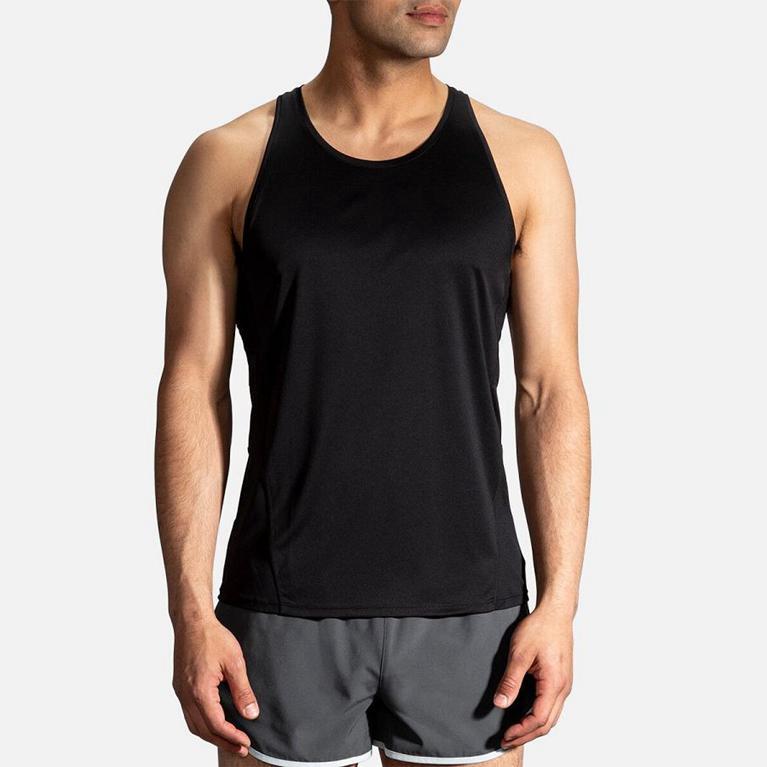 Brooks Stealth - Mens Running Tank Top - Grey (50469INMY)